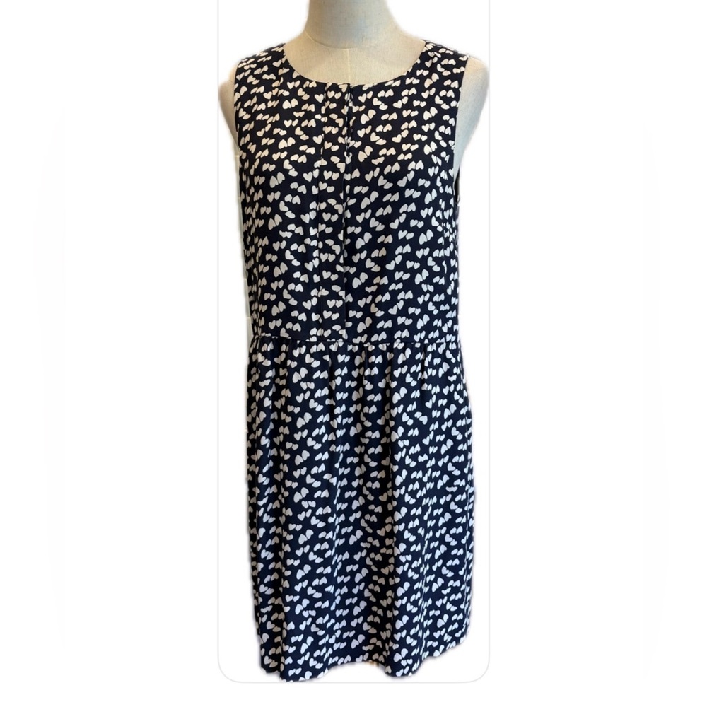 J. Crew NWOT Blue and White Sleeveless Sheath Dress 10